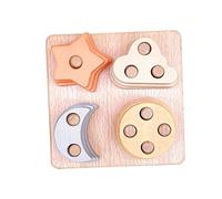 iplusmile Empilable Montessori Bois pour Garçon et Fille Forme Trieur Lune Développement Motricité Fine et Créativité