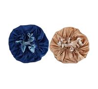 iplusmile En Satin Double Couche 2pcs Protection Cheveux Doux Élastique Pour Dormir Et Soins Capillaires
