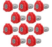 iplusmile Ensemble de 10 Embouts pour Nettoyeur Haute Pression Buses Pulvérisation 0° Compatibles Pistolet à Eau Jet Concentré Haute Pression pour Nettoyage Voiture et Jardin