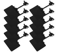 iplusmile Ensemble de 10 Étiquette de Prix Effaçable en Plastique Noir avec Clip Rotatif pour Affichage en Magasin Supermarché Pratique et Réutilisable
