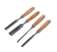 iplusmile Ensemble de 4 Ciseaux Ciseaux à Bois Semi-Ronds en Acier au Chrome Vanadium 6-24 MM Manches en Bois Ergonomiques pour Bricolage et Rénovation Polyvalent