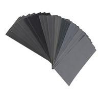 iplusmile Ensemble de 5 Feuilles de Papier Abrasif 9 X 3,6 Pouces Imperméable, Grain 2000 à 7000 pour Ponçage Sec et Humide, Papier de Verre Résistant pour Carrosserie, Couleur Aléatoire