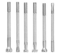 iplusmile Ensemble de 6 Outils de Gaufrage pour Cuir en Acier Allié, Kit D'emboutissage et Sculpture Précis Couteau Pivotant, Tampons de Marquage pour Bricolage Maroquinerie Artisanale
