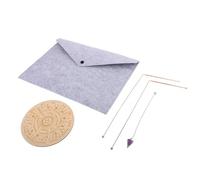iplusmile Ensemble de Tiges de Radiesthésie en Cuivre Pendule et Tapis de Divination Portable pour Chasse aux Fantômes et Divination de l'eau, Amélioration Énergétique Assurée
