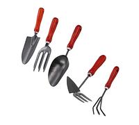 iplusmile Ensemble D'outils De Jardinage 5pcs Râteau Pelle Houe Outils De Plantation pour Fleurs Et Légumes Jardinage Désherbage Matériaux Solide Et Pratiques