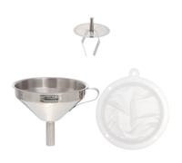 iplusmile Entonnoir Inox avec Tamis pour Transfert Huile Vin Soja Facile à Nettoyer pour Bouteilles et Bocaux à Usage Domestique