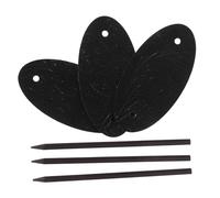 iplusmile Épingle pour Queue de Cheval en Cuir Noir avec Bâton, Lot de 3 Pièces, Légère et Élégante pour Créer un Chignon Classique et Stylé