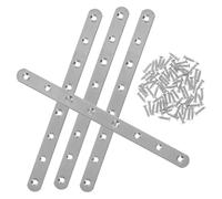 iplusmile Équerre Plate en Acier Inoxydable avec Vis pour Fixation Sécurisée et Réparation de Meubles en Bois, Design Compact Argenté pour Assemblage et Réparation