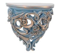 iplusmile Étagère Murale Flottante en Résine Bleu Clair, Petite Étagère Vintage à Structure Ouverte, Décoration Murale Rétro pour Salon et Chambre, Rangement Pratique pour Plantes et Objets