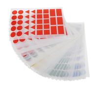 iplusmile Étiquettes Autocollantes de Codage Couleur Multi-Formes 50 Pièces - Couleurs Noir Rouge Bleu Vert Jaune - Adhésif Puissant pour Organisation Boîtes Contenants Alimentaires