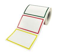 iplusmile Étiquettes Autocollantes Nominatives Colorées 300 Pcs Rouleau, Autocollants Vierges Adhésifs pour Bureau, École et Maison, Étiquettes Soi-même, Codage Couleur Facile à Écrire