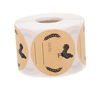 iplusmile Étiquettes Rondes Autocollantes Papier Kraft pour Boîte à Œufs Étiquettes Demballage pour Bocaux de Conserve Adaptées Aux Marchés Fermiers Faciles à Écrire et Organiser