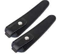 iplusmile Étui à Ciseaux Housse Légère et Protectrice en Cuir de Vachette Noir 2 Pièces pour Rangement D'outils de Beauté et Coiffure, pour Usage Professionnel