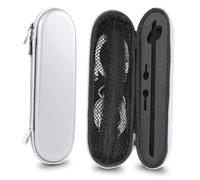 iplusmile Étui de Protection Rigide pour Stylet Tactile et Rangement avec Mousse Amovible et Poche Filet Compatible Stylet Écran Tactile Trousse Compartiments Blanche