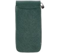 iplusmile Étui Montre Voyage Cuir Véritable Résistant Fermeture Éclair Sac Rangement Montres Outdoor Organizer Luxe Vert