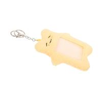 iplusmile Étui Porte-Badge Peluche Jaune Motif Chat et Lapin, Couverture de Cartes D'identité Doux et Léger, Porte-clés Élève Pratique pour Usage Quotidien au Bureau L'école