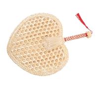 iplusmile Éventail en Paille de Blé Fait Main Forme Cœur, Ventilateur Décoratif Mural D'été en Pu, Accessoire Artisanal pour Décoration Intérieure, Présent Original, Style Aléatoire