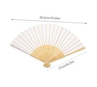 iplusmile Éventail Pliant à Main Tissu pour Danse et Performance Accessoire Décoratif Élégant pour et Mariage Facile à Transporter Lot de Blanc
