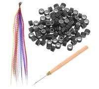 iplusmile Extensions De Cheveux à Plumes Synthétiques Couleurs Avec Micro-perles Et Crochets Kit Outils Inclus Pour Cosplay Et Soirées