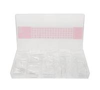 iplusmile Faux Ongles Trapézoïdaux Transparents Extensions Forme de Cercueil Kit de Manucure Artificielle à Couverture Complète