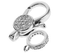 iplusmile Fermoir Mousqueton Blanc Platine Anneaux de Jonction pour Création de Bijoux DIY Boucle de Homard pour Bracelets et Colliers Kit D’Apprêts Artisanal Polyvalent