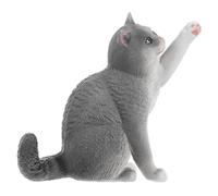 iplusmile Figurine Chat British Shorthair Simulation Réaliste Décorative pour Maison et Jardin Modèle Animaux Ornement de Bureau Cadeau pour Amoureux des Chats
