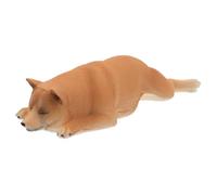iplusmile Figurine Chien Shiba Inu Couché Réaliste Modèle Animal Plastique pour Décoration et Éducatif Garçon Fille Simulation Chiot pour Développement Cognitif et Jeu Polyvalent