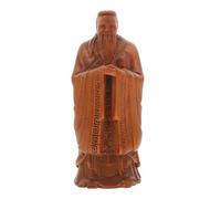 iplusmile Figurine Confucius Sculptée Bois de Ornement de Bureau Unique Fabrication Délicate et Résistante Décoration Intérieure Maison et Bureau Parure Sculptée Élégante