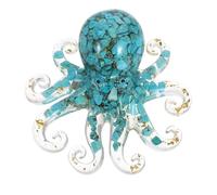 iplusmile Figurine Pieuvre Cristal Naturel avec de Sculpture Décorative pour Bureau et Maison Statuette Animal de Mer Décorative