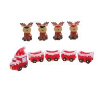 iplusmile Figurines De Renne Résine Et Statues De Train De Noël pour Décorations De Table Et Arbre De Noël