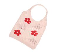 iplusmile Filet à Longue Anse et Spacieux pour Plage et Courses Cabas Blanc pour Femme Pratique et