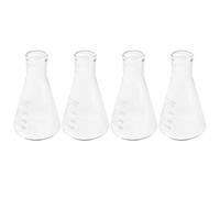 iplusmile Flacon Conique En Verre Borosilicate Épaissi 250Ml Pour Expériences De Chimie Et Usage Scolaire Lot De 4 Flacons Avec Graduation Claire Résistant Au Chauffage