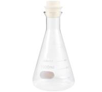 iplusmile Flacon En Verre Conique 1000Ml Avec Bouchon En Liège Pour Expériences Scientifiques Et Cours De Chimie - Flacon Idéal Pour Étudiants Et Laboratoires