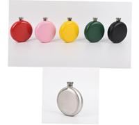 iplusmile Flasque à Whisky Portable Acier Inoxydable Vert Flasque de Hanche Ronde avec Couvercle Plat Compact pour Randonnée et Voyage Cadeau Pratique pour Hommes et Femmes