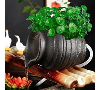 iplusmile Fontaine À Eau en Céramique Pot Vintage Cascade pour Jardin Extérieur Bassin Décoratif avec Circulation d'eau Relaxante 5.3 X 3.9 X 3.9 Pouces