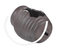 iplusmile Fontaine Décorative en Pot Céramique Marron Petit Format Ouverture Supérieure, Cascade à Circulation d'eau, Décor Intérieur et Extérieur pour Jardin et Balcon, sans Pompe