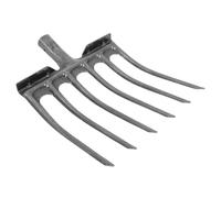 iplusmile Fourche Agricole en Acier Robuste 5 et 6 Dents, Outil Stable pour Retourner et Ameublir Le Sol, Diamètre Trou 35mm, pour Jardinage et Activités Agricoles