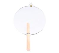 iplusmile Fournitures de Perroquet Animal de Compagnie perchoir à Oiseaux avec Miroir Accessoires Perche perroquets Perruche Cage Support de Miroir d'oiseau Jouets pour Oiseaux Bambou Beige