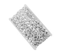 iplusmile Galon à Paillettes Ruban à Sequins pour Décoration Vêtements Mariages Fêtes Événements Spéciaux Couture DIY Rouleau 15 Mm X 15 M Argenté