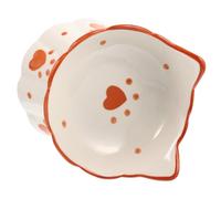 iplusmile Gamelle pour Chat Surélevée Anti-Renversement Céramique Bol D’Alimentation Ergonomique Protection du Cou Usage Intérieur Chat Adulte