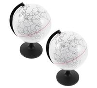 iplusmile Globe Vierge à Peindre Multifonction pour Loisirs Créatifs, Modèle Petit De 14,16 Cm, Lot De 2, Décoratif Et Éducatif, pour Artistes Et Débutants