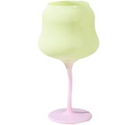 iplusmile Gobelet en Cristal Vert Léger Design Unique et Joli, Stable Fêtes Décoration Maison Élégante