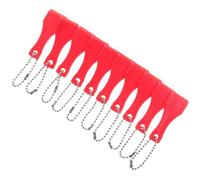 iplusmile Grattoirs de Loterie Outil Multifonction Rouge 10 Pièces Porte-clés en Plastique à Gratter, Structure Solide pour Billets de Loterie