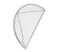 iplusmile Grille de Cuisson Demi-Ronde en Acier Inoxydable pour Friture | Égouttage de L’huile, Usage pour Rôtir et Cuire, Forme Semi-circulaire, Argenté, Facile à Nettoyer