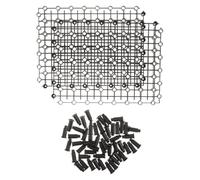iplusmile Grille Modulaire et Conception à Interstices Uniformes Noire en Plastique avec Structure à Supports Inférieurs, Installation Facile pour Bassin de Fontaine pour Aménagement