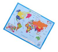 iplusmile Grosse Carte du Monde Murale Plastifiée pour Garçon et Filles Affiche Éducative Colorée pour Maternelle et École Carte Géographique Résistante à L’Usure Support D’Apprentissage
