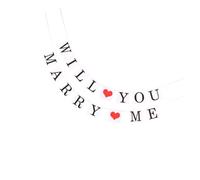 iplusmile Guirlande Papier « Veux-tu M’Épouser » pour Demande en Mariage Décor Voiture Mariage Lettres Suspendues Décoration Romantique Intérieure et Extérieure Accessoire Fête Nuptiale