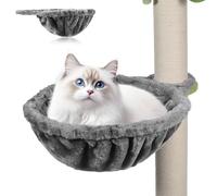 iplusmile Hamac pour Chat Grand Accessoire pour Arbre à Chat Panier Suspendu en Tissu Doux et Anneau en Acier Design Panier Profond Extra Large Jusqu'à 5 Kg
