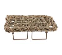 iplusmile Hamac Suspendu pour Reptiles 20X15 CM en Fibres Naturelles Antidérapantes Tapis de Repos Multifonction pour Lézards Dragons Barbus et Geckos Accessoire Terrarium Facile à