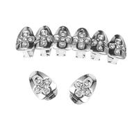 iplusmile Hip Hop Métal Argenté Brillant Accessoire Décoratif Léger Et Réutilisable Pour Fête Déguisement Rapper Set Socket